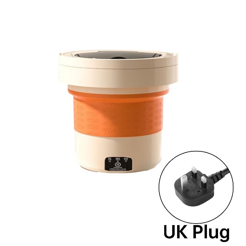 

Mini Electric Washing Machine Lightweight Plastic Body Suitable Garments Small Orange UK