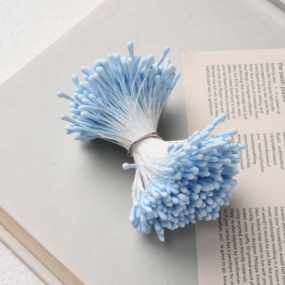 400pcs/lot Random Mixed Double Heads DIY Artificial Mini Pearl Flower Stamen Pistil Floral Stamen For Wedding Decoration DIY