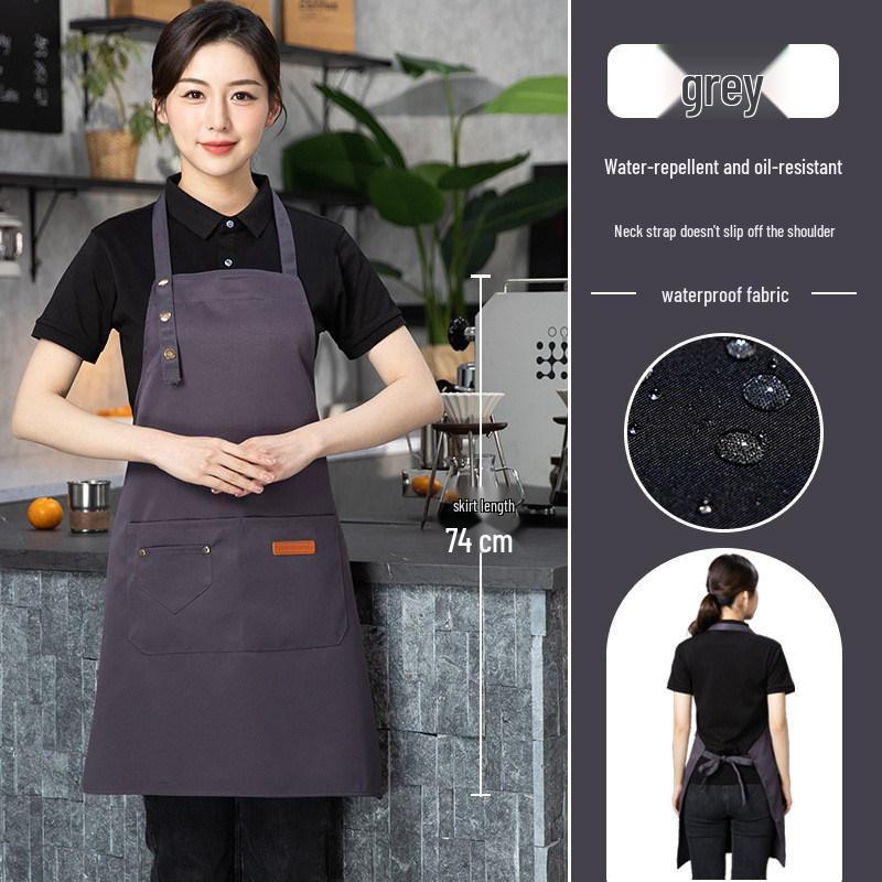 Unisex Waterproof Adjustable Kitchen Apron with Logo Printing