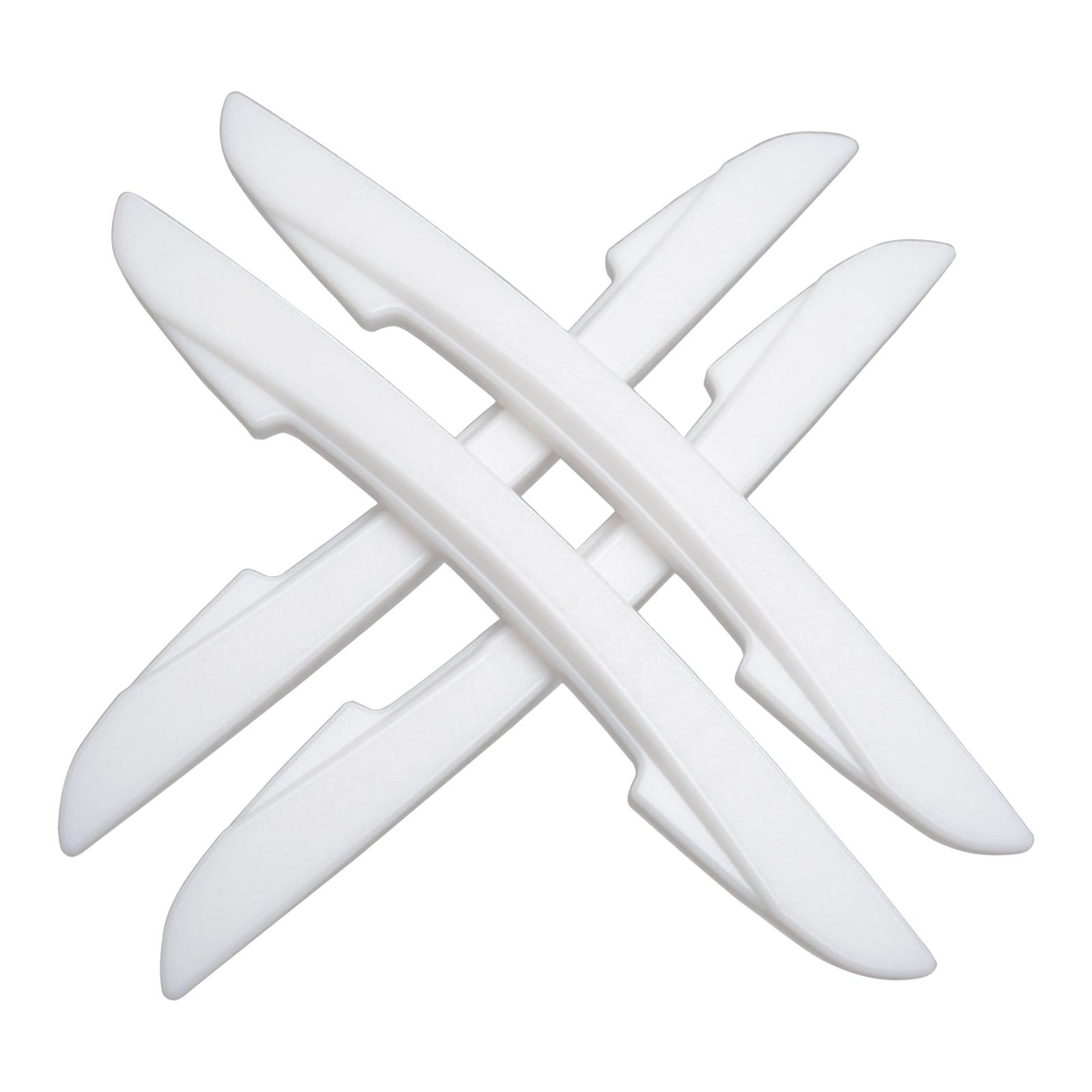 

Set of 4 Auto Door Guard Strips Stickers Protectors Protects Edges from Scratches Collision Prevention Long Lasting Use белый