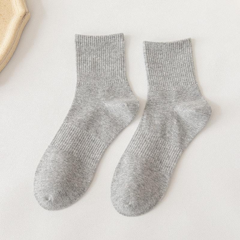 Unisex weiße Baumwollsocken - Mittellang, Lang & Kurz für Frühling, Sommer und Herbst