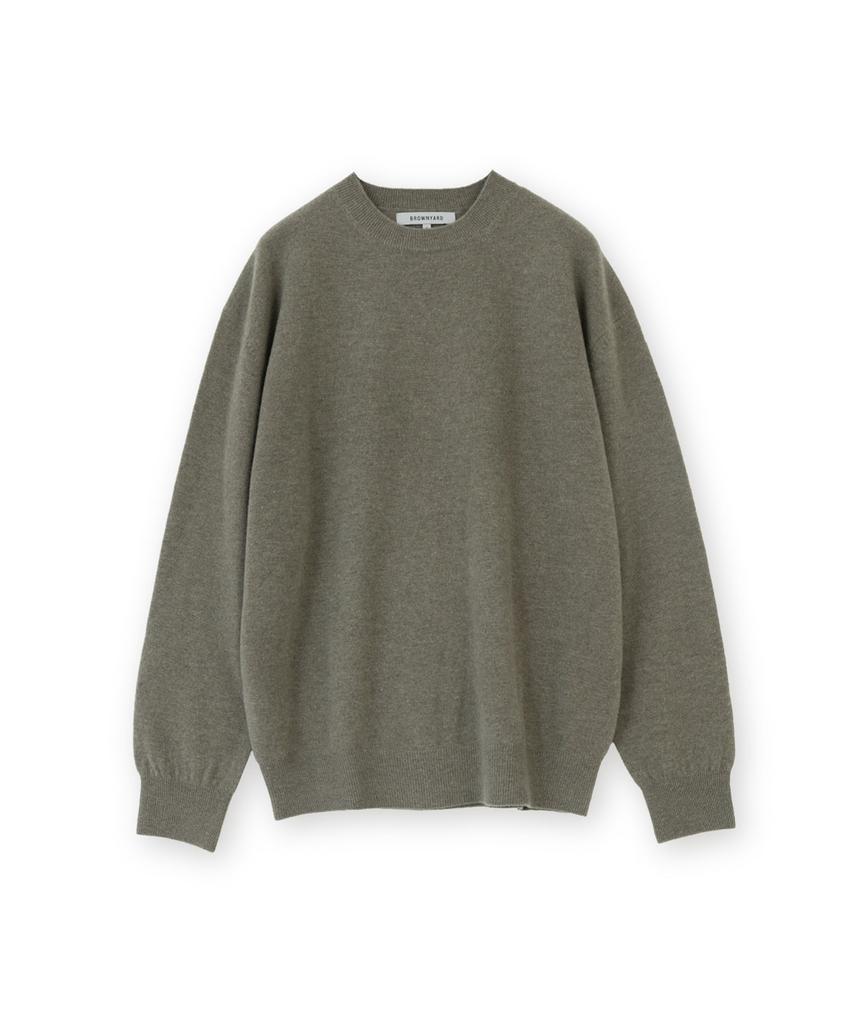 Beulaunyadeu Extra Super Fine Crewneck Knit, Olive Gray