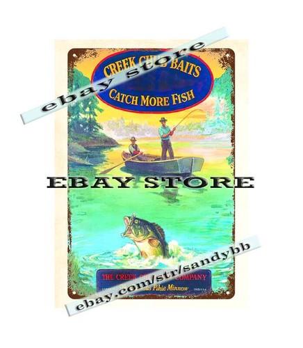 

Creek Chub Baits fishing metal tin sign overhead garage collective posterAluminum 20x30cm（7.8x11.8inch）