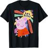 Peppa Pig Hey Peppa Kleurrijke Zonneschijn Opvallende Pose Portret Mannen Vrouwen T-shirt