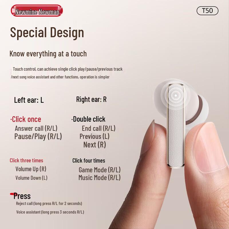 Newmine T50 TWS Sport Bluetooth Earbuds