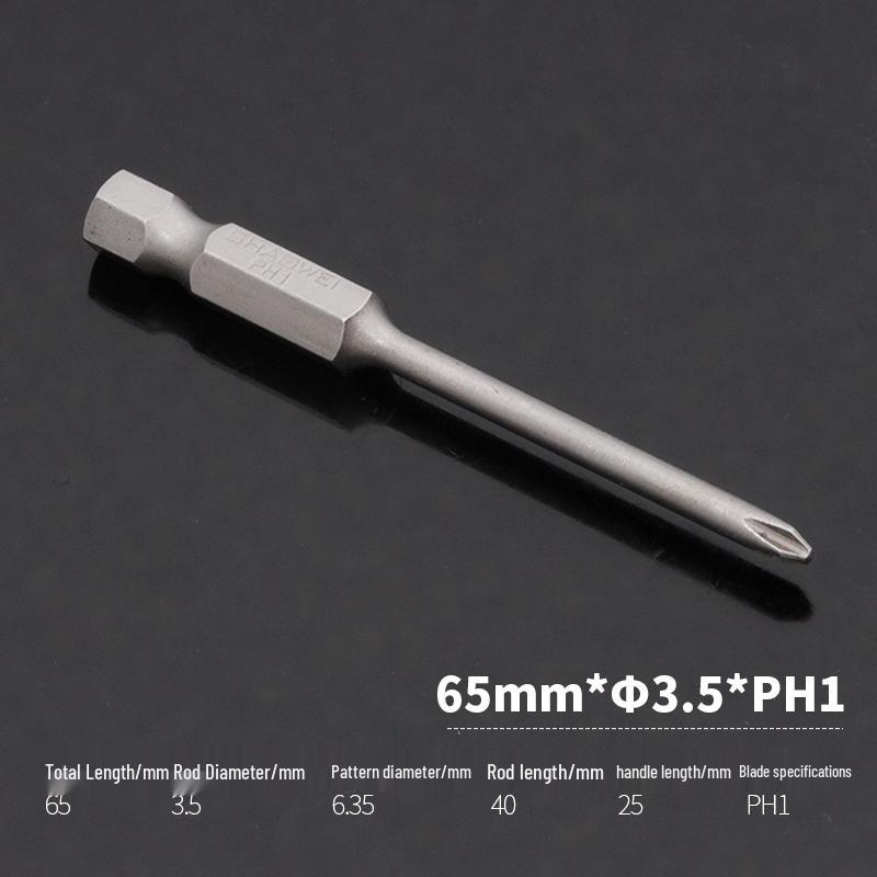 Magnetic Phillips Electric Screwdriver Bit Set (3/4/5/6mm) - S2 Steel Extension