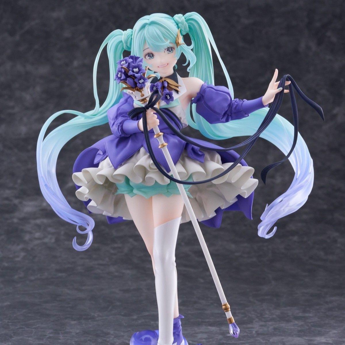 Discover Intime Girls 22Cm Original Hatsune Miku Birth Date Princess Floral Gown Figure Anime Collectible Doll Celebration Decoration Adorable Playthings