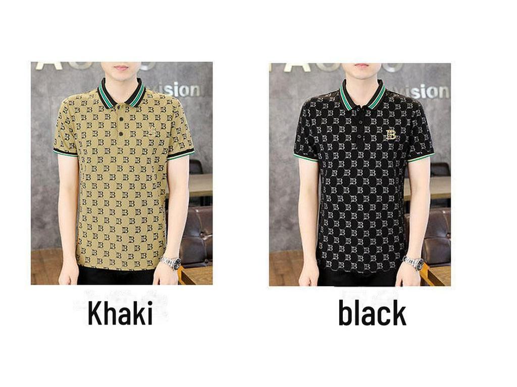 Herre Sommer 2024 Casual Krage Polo T-skjorte - Løs Passform, Kortermet