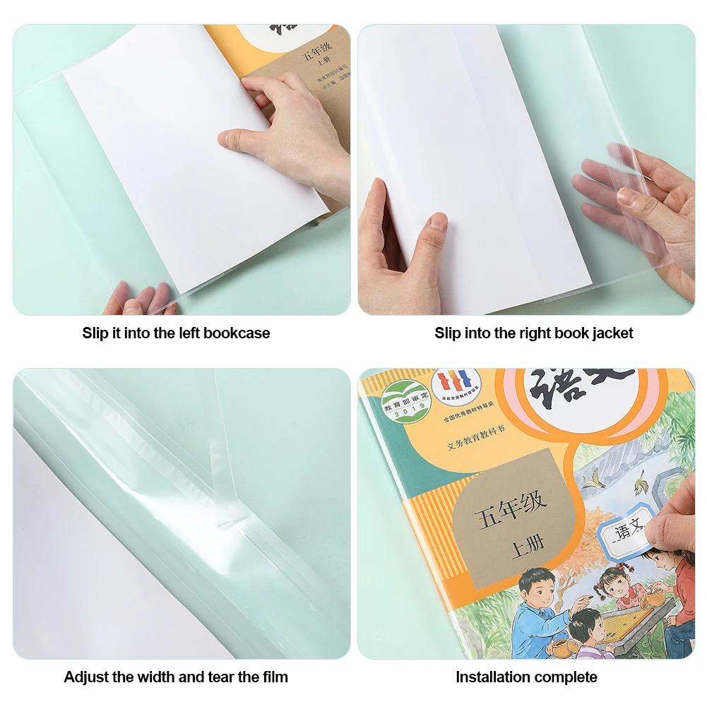 10Sheets Textbook Protection Covers A4 16K 22K Reusable Book Covers Transparent Book Covers Waterproof Slipcases School Supplies