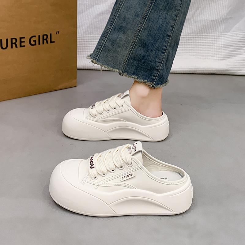 

Fashion CRLAYDK Classic Women s Sneakers Comfortable Mules Slip On Casual Platform Loafers Backless Shoes Walking Ladies Slides 35