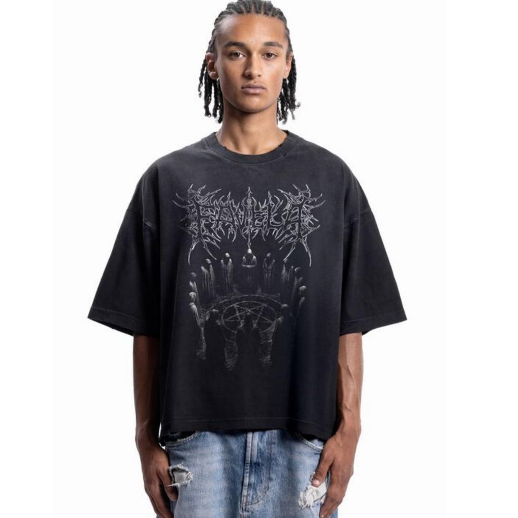 Pank Grunge Dark HighStreet Trendy Brand TShirt Cotton Graphic Tee Unisex Women Summer Streetwear