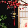 Chinese Lucky Fu Gold Ingot Hanging Ornaments Handwoven Tassel Auspicious Decor for Home New Year Celebration Gift