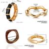 Zinc Zinc Alloy Acrylic Bangle Vintage Retro Hand Ring Creative Irregular Chunky Bangles  Gift