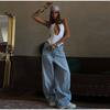 High Street Light Blue High Waist Wide Leg Jeans Women's 2025 Spring Autumn Loose Tall Extended Floor Length Office Lady Denim Pants