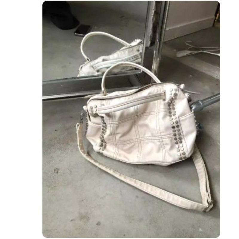 New Korean version women's large-capacity bag, rivet pillow bag, hand-held large bag, shoulder bag, messenger bag, black K