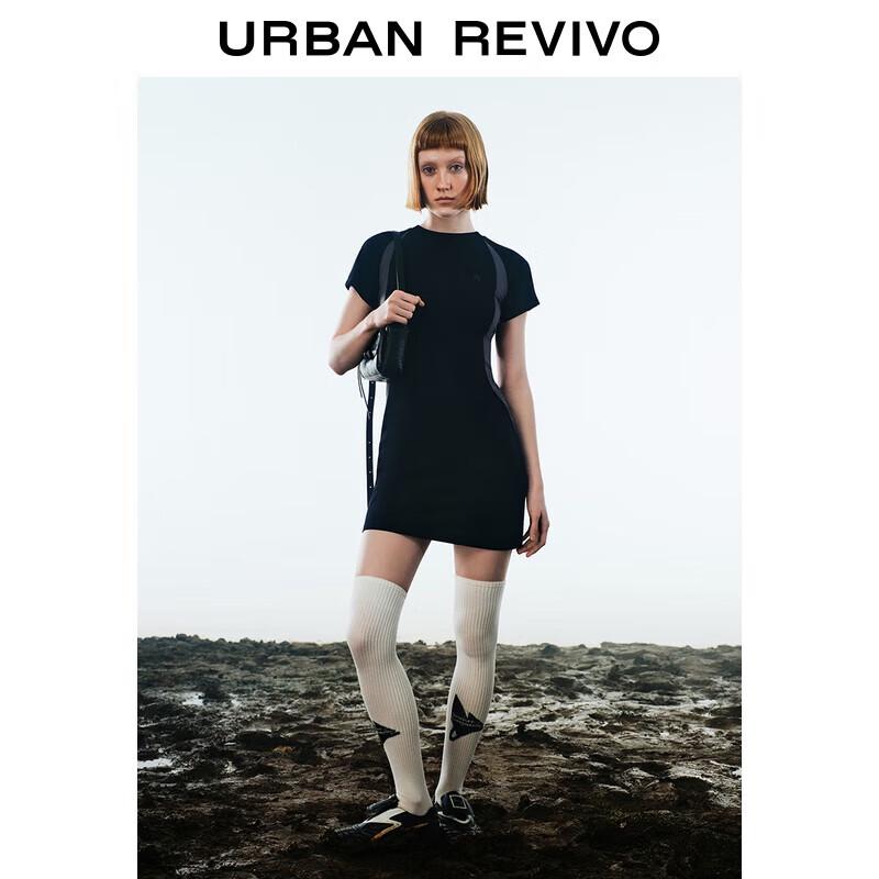 UR2025 Women s Casual Sporty Short Sleeve A-Line Dress M