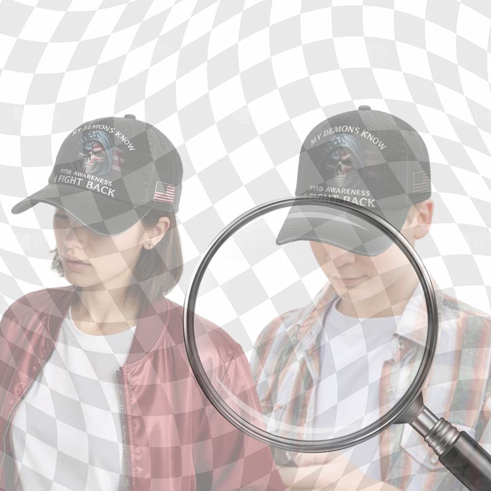 

1/2Pcs PTSD Awareness Cap Adjustable Baseball Cap My Demons Know I Fight Back Hat Baseball Hat for Men Women China Mainland