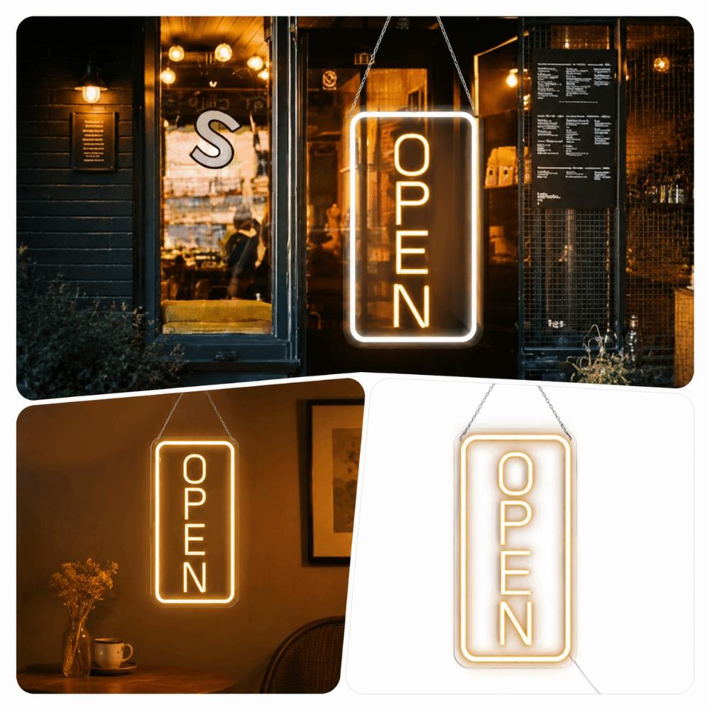 Soft Silicone Light Strip Open Neon Sign Adjustable Brightness Business Store Sign  Salon Decor