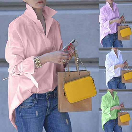 2024 Autumn/Winter New Women's Lapel Long Sleeve Shirt
