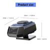 12V Car Heater Comfortable Cabin Temperature Maintenance Tool for Warmth&Visibility, Defroster Rotatable Heating Device