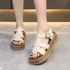 French Sandals Women's Summer 2025 New Thick-soled Non-slip Lightweight Soft-soled Muffin Medium Heel Small Beach Shoes
