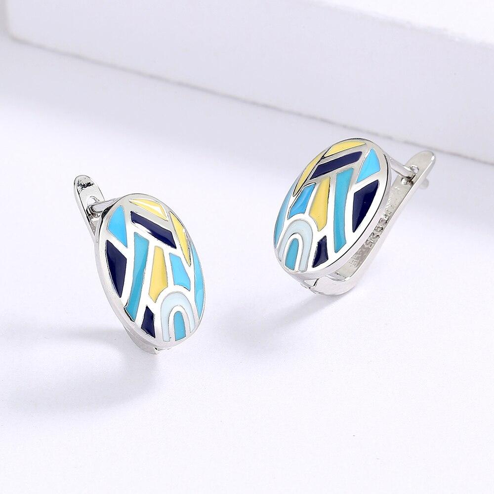 Classic Earrings for Women's Simple Drop Earrings Irregular Color Enamel Jewelry Fashion Wedding Bridal Earrings Party