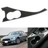 Car Interior Water Cup Holder Panel Trim Cover Decor Sticker Carbon Fiber Look For Infiniti Q50 2014-2019