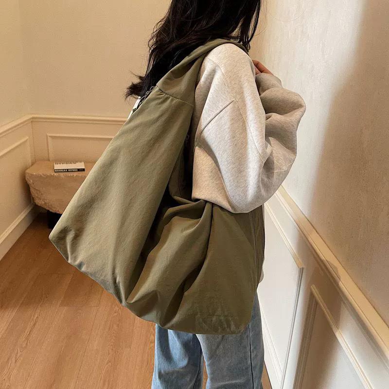 Women's Lightweight Slouchy Tote Bag, Casual Shoulder Bag with Multiple Pockets & Large Capacity, Perfect for Daily Commute, School and Travel