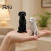 3D-gedruckte geometrische Labrador-Figur, moderne sitzende Hunde-Statue, sammelbare Haustier-Skulptur für Heim-Büro Auto-Mittelkonsolen-Dekoration