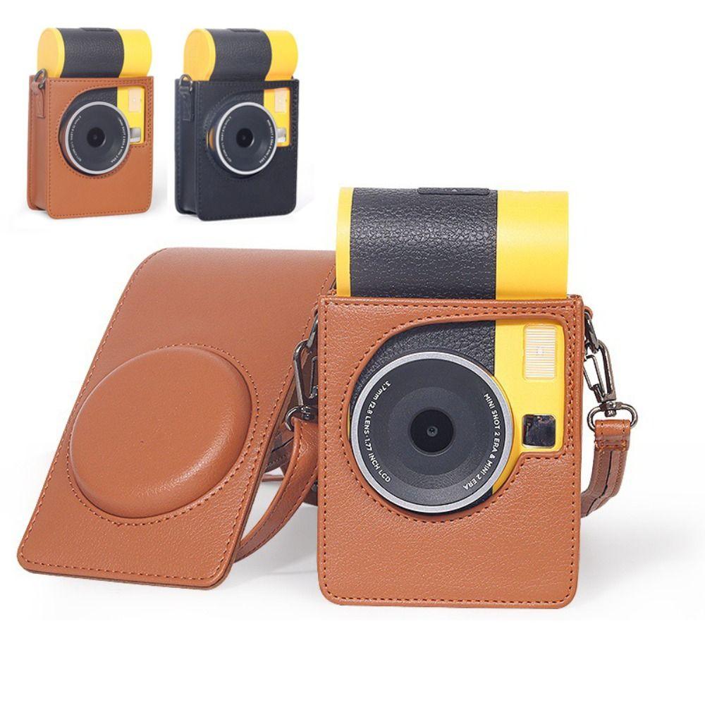 With Shoulder Strap Instant Camera Case PU Leather Anti Scratch Storage Bag Wear Resistant for Kodak Mini Shot 2 Era MS200
