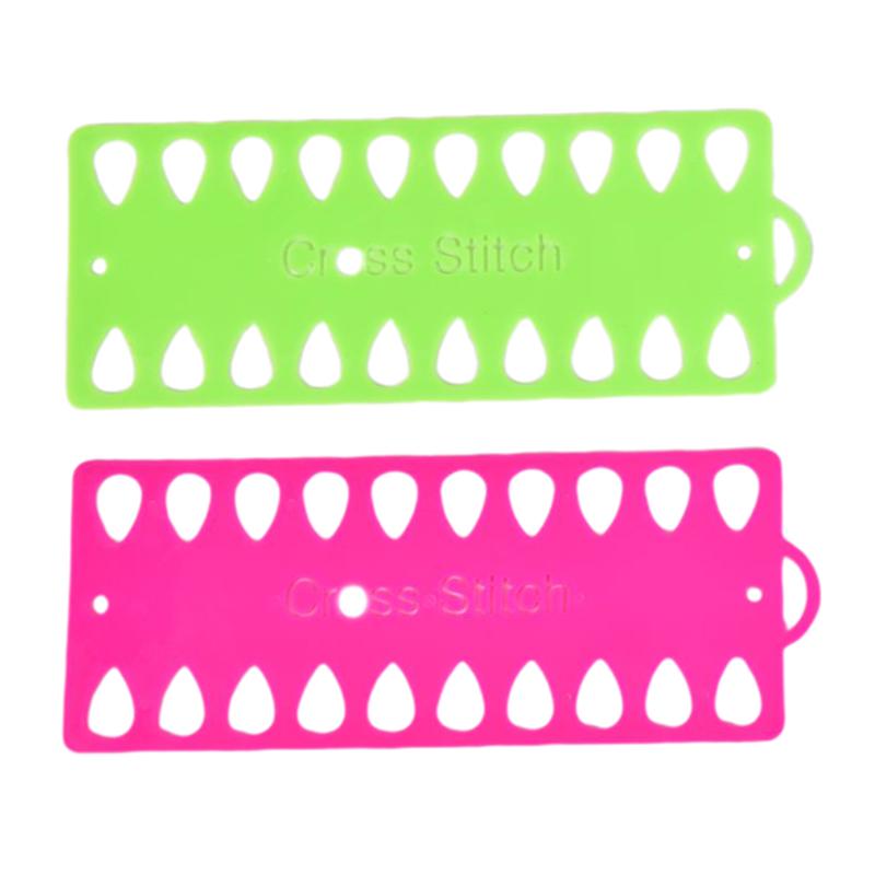 Plastová řádková deska pro křížkovou výšivku Organizér na vyšívací nitě a příze