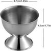 Egg Cups Set Stainless Steel Soft Boiled Egg Cups Holder Stand Egg Cup Tray Include 4 Eggs Kitchen
