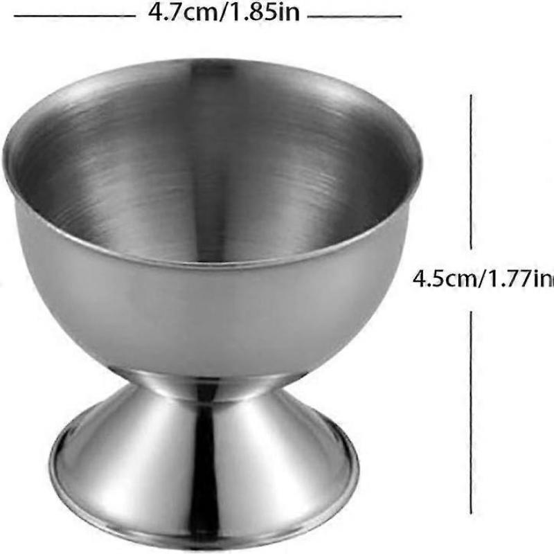Egg Cups Set Stainless Steel Soft Boiled Egg Cups Holder Stand Egg Cup Tray Include 4 Eggs Kitchen