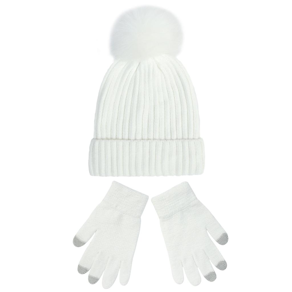 Set de pălărie și mănuși calde de toamnă și iarnă la modă pentru femei