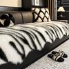 Luxury Imitation Mink Fur Sofa Cover Non-Slip Solid Color Thicken Warm Plush Sofa Towel For Living Room Couch Cover Home Decor