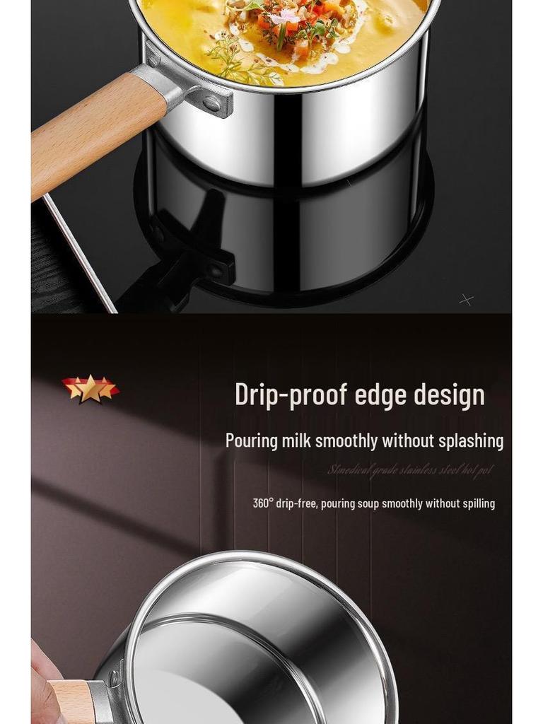 316 Stainless Steel Non-Stick Baby Food Pot with Steamer – Extra Thick All-in-One Cooking & Noodle Pot