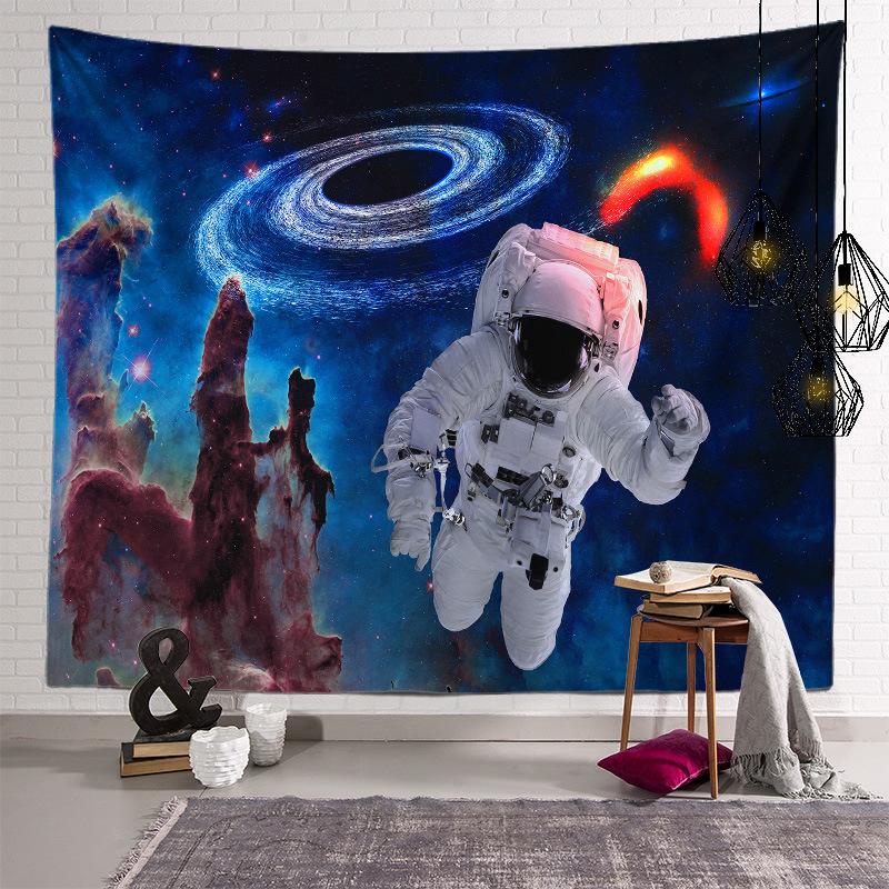 

Украшение дома гобелен с живым фоном, ткань для гостиной, дивана, подвесная картина, гобелен с астронавтом, звездное небо, подвесная ткань 150x100cm