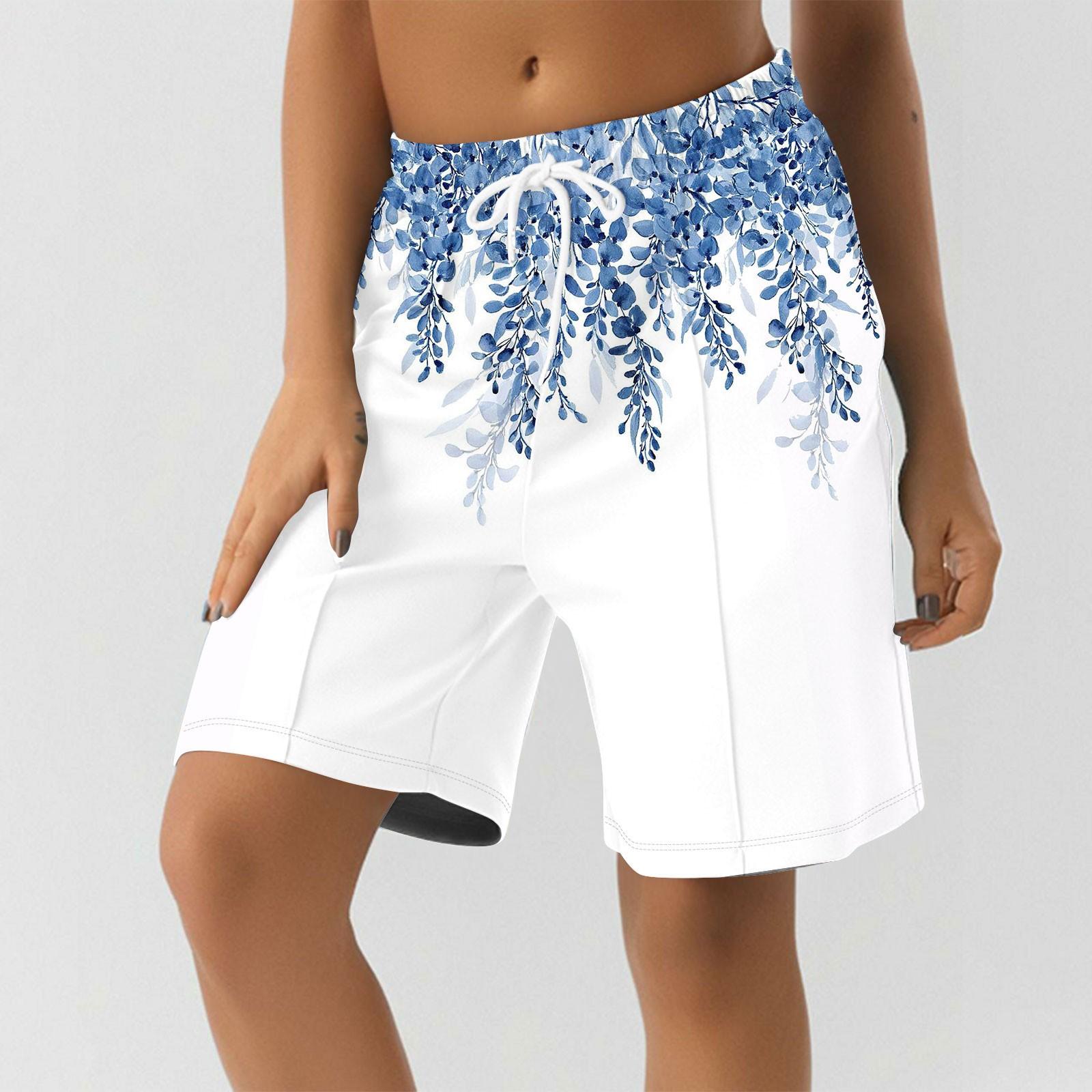 

Шорти для жінок, спортивні шорти для бігу з кишенями, м які шорти для йоги з принтом XL білий