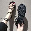 Fashion Women's Sandals Strappy Ladies Shoes Beach 2025 Luxury Shoe Sales Korea Summer Original Trending Cheap Liquidation Sandal Sale