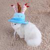 Candles Design Pet Costume Birthday Hats Accessory for Dogs Small Animals Blue