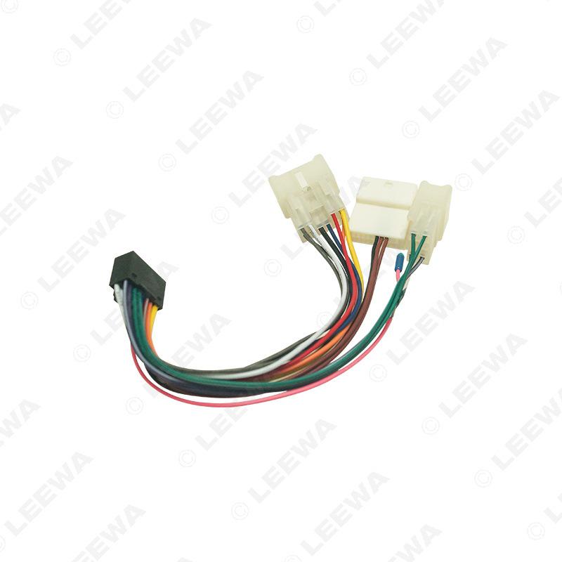 Android Navigation Host 16P Power Connector to Toyota Tail Line Adapter with 3-Head Output for Zhixun Interface