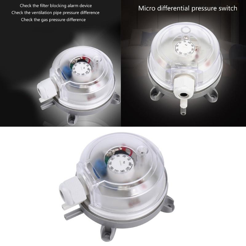Long Time Use Air Differential Pressure Switches Small Adjustable 20 200Pa/30 300Pa/50 500Pa Portable for Maintenance