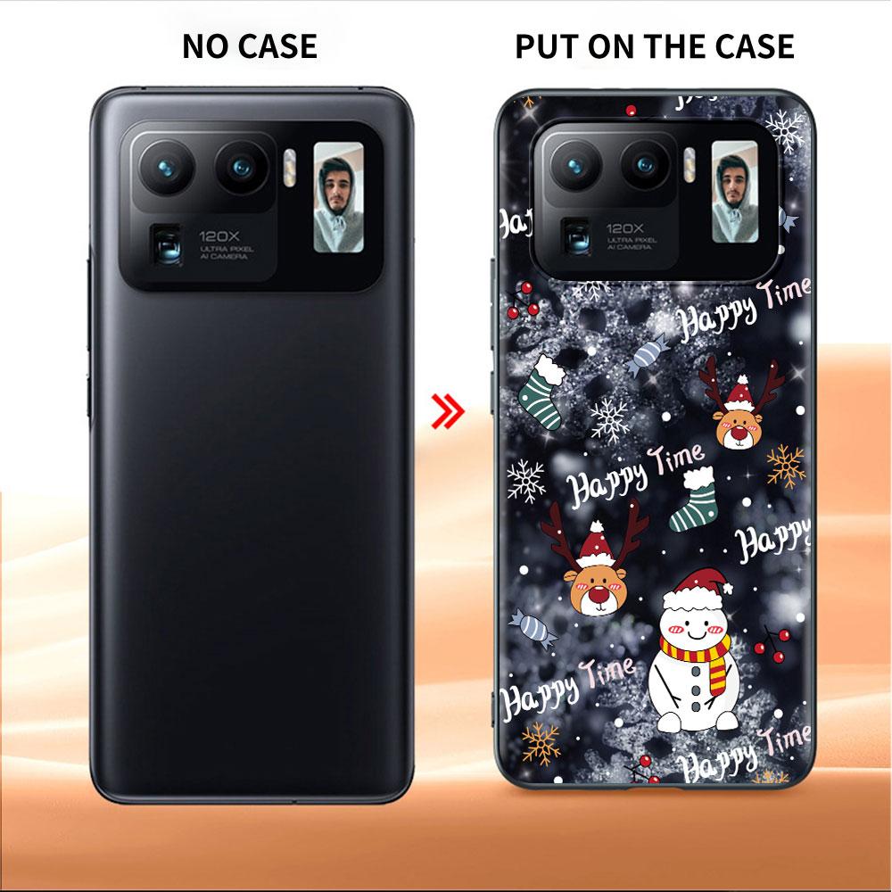 Cartoon Weihnachtsmann Elch Coole Hülle für Xiaomi Mi Poco X3 NFC M4 M3 Pro F3 GT F1 11 Lite Note 10 11T 10T 9T Rückseite Weiche Telefonabdeckung