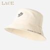 Summer Embroidery Letter Pattern Bucket Hat Fashion Girls Outdoor Sun Beach Fisherman Cap Classic Girly Casual Bob Panama Hat