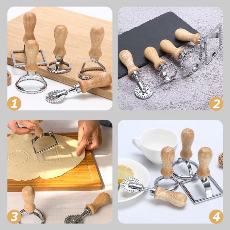 Silberne Zinklegierung Knödelformer Nudelwerkzeuge zum Backen 3 Stück