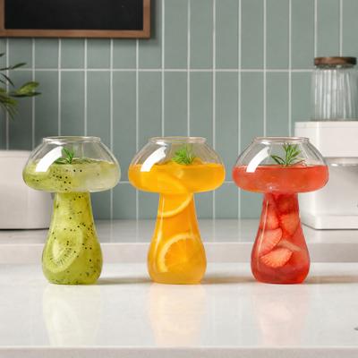 Mushroom Cocktail Glass Cup, Creative Clear Wine Glasses, Cute Coffee Cups, Novelty Drinkware Bar KTV Tool