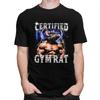 Mens Certified Gym Rat Funny Meme T Shirts Round Neck Short Sleeve 100 Cotton TShirt Casual Loose Oversized Streetwear Clothes