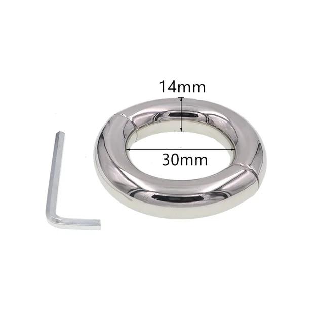 Männlicher Hodensack Hodenfessel Schwere Penisringe Metall Keuschheitsgürtel Ballstretcher Sexspielzeug für Männer Homosexuell Verzögerung der Ejakulation