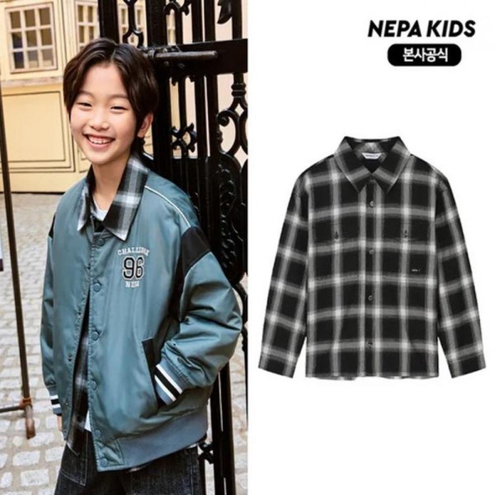 Nepa Kids Check Shacket Kle0604 BLACK(C01)/120