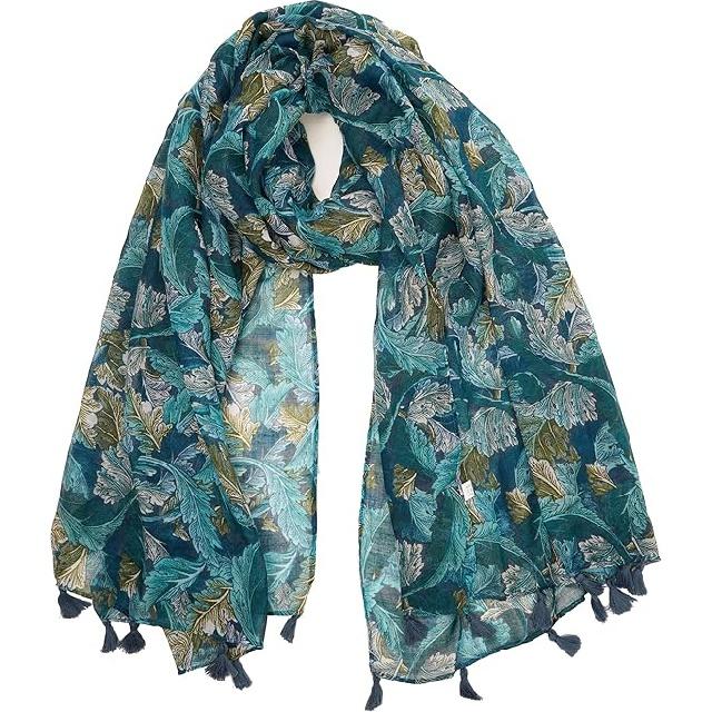 Stort Boho skjerf for kvinner Lett blomstertrykkskjerf Høst Vinter Mote Frynsede sjalomslag, 60 farger